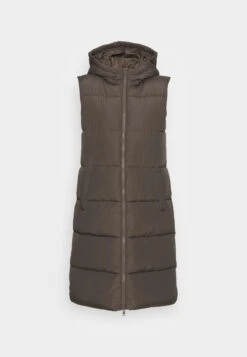 Pieces Pcbee Newlong Puffer - Bodywarmer - Black Olive -Pieces 05c5f4dbaeae49d4a3c346724b73490f