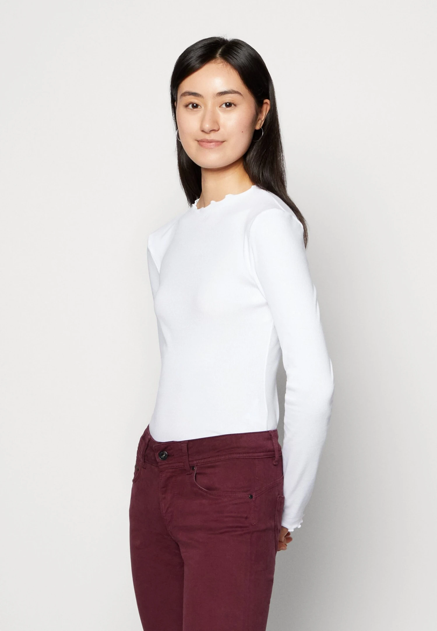 Pieces Pcomilla LsNoos Bc - Longsleeve - Bright White 6 Pieces Pcomilla LsNoos Bc - Longsleeve - Bright White - Afbeelding 4