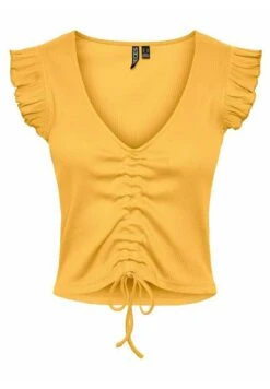 Pieces Crop Tegan - T-Shirt Basic - Banana -Pieces 0651a402a9064b94a5077bc140eb7275