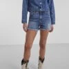 Pieces Pctulla - Jeansshort - Medium Blue Denim