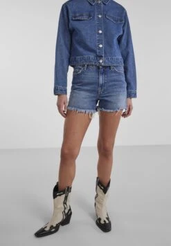 Pieces Pctulla - Jeansshort - Medium Blue Denim