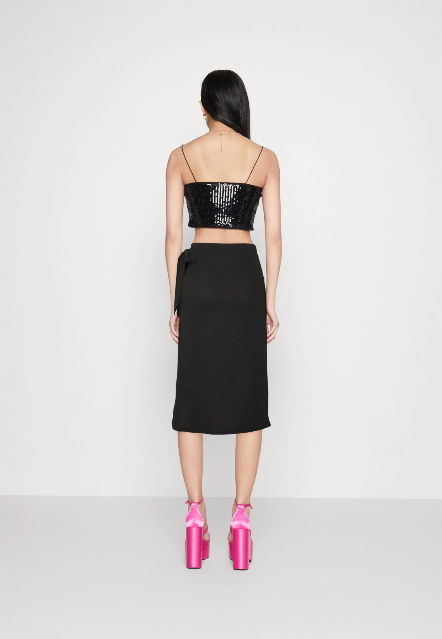 Pieces Pcluna Wrap Skirt - Wikkelrok - Black 5 Pieces Pcluna Wrap Skirt - Wikkelrok - Black - Afbeelding 3