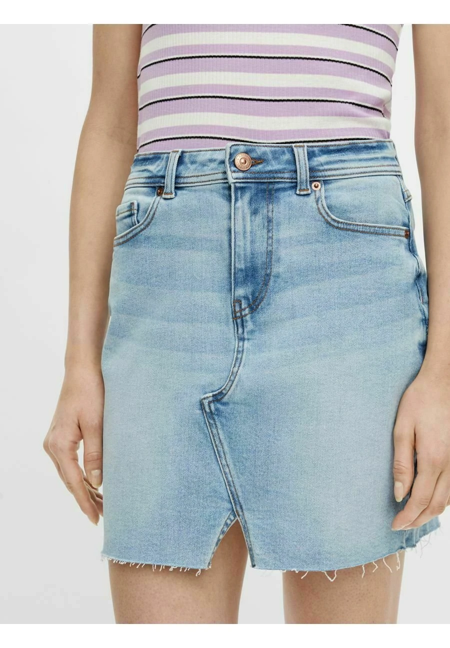 Pieces Kokerrok - Light Blue Denim 6 Pieces Kokerrok - Light Blue Denim - Afbeelding 4