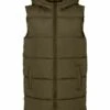 Pieces Pcbee New Puffer Vest - Bodywarmer - Dark Olive -Pieces 11135f7f47534b138e201502a7229141