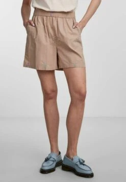 Pieces Højtaljede- Shorts - BeigeMottled Beige