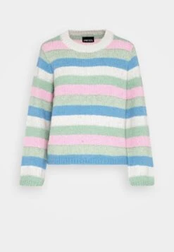 Pieces Pctascha Ls O Neck Bc - Trui - Absinthe Green/Begonia Pink -Pieces 13908cd70de64872b9d02c536e171c60