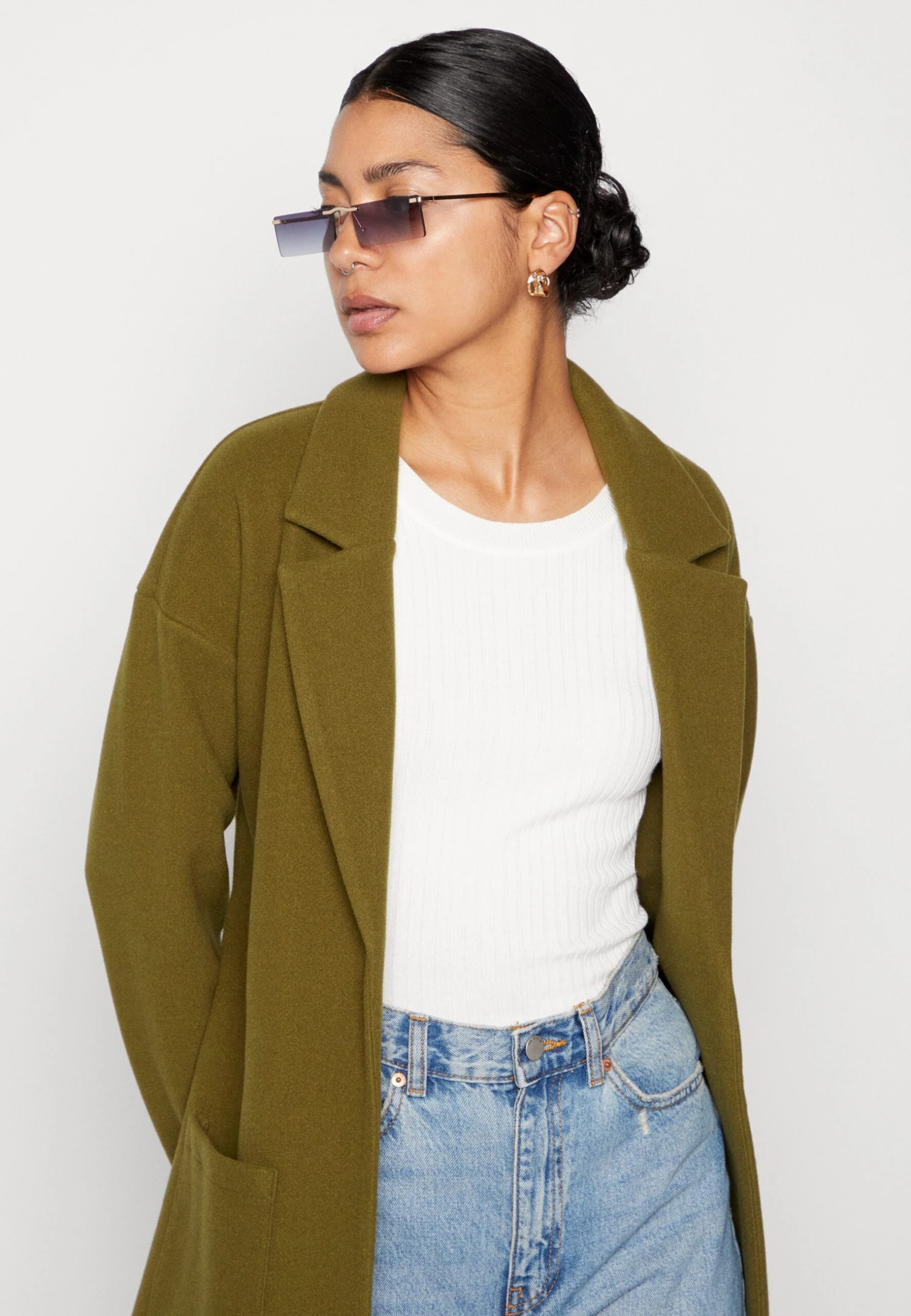 Pieces Pcjolene Light Jacket - Mantel - Dark Olive 6 Pieces Pcjolene Light Jacket - Mantel - Dark Olive - Afbeelding 4