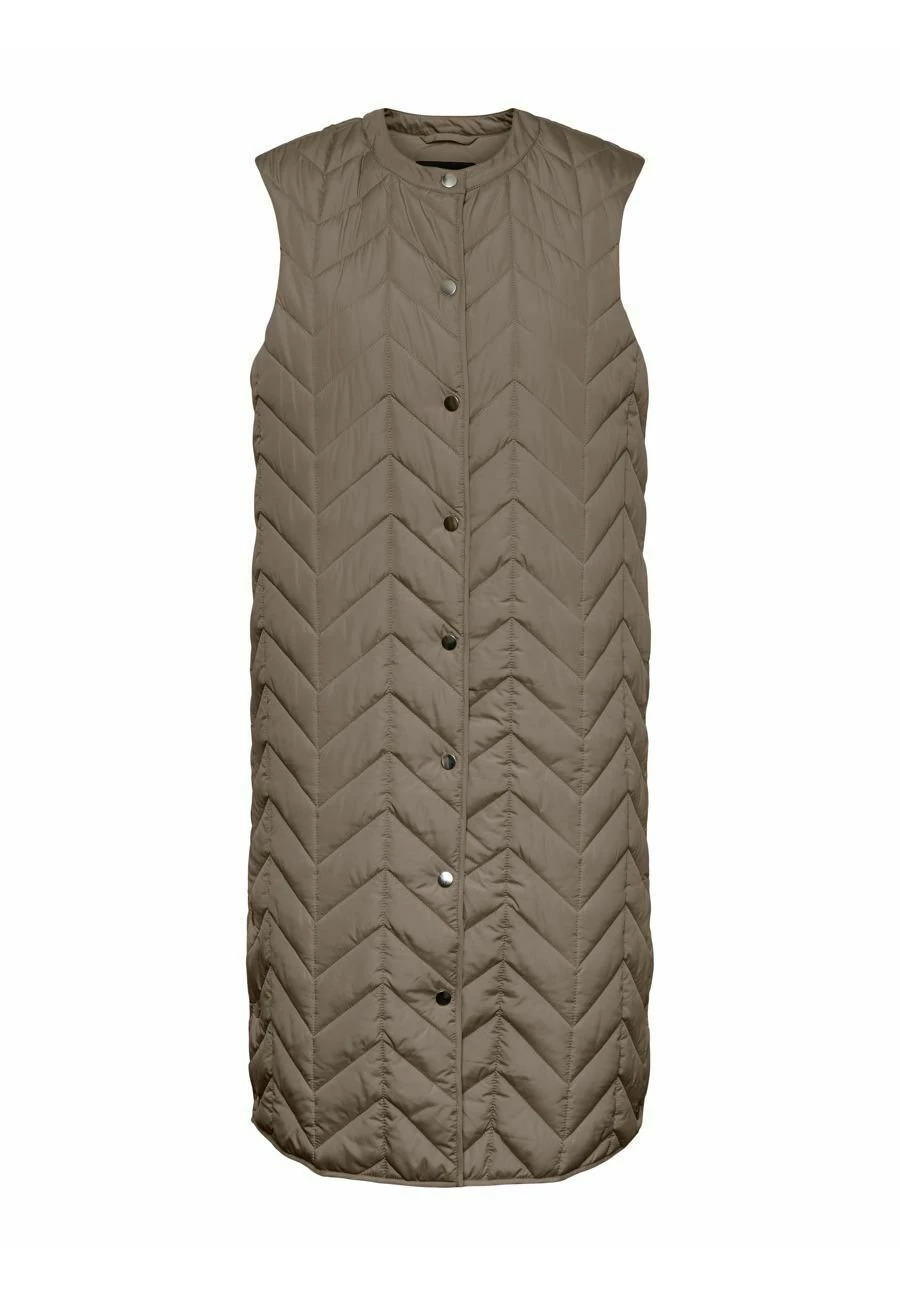 Pieces Pcfawn - Bodywarmer - Fossil 3 Pieces Pcfawn - Bodywarmer - Fossil