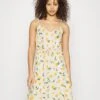 Pcnya Button Dress - Jurk - Birch/Lemon -Pieces 178dd6708de846b9af6c00b34387d949