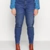Pckesia Mom - Jeans Tapered Fit - Dark Blue Denim -Pieces 1894791c5dcd40d4a27869d99fc0e5b7