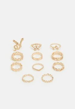 Pieces Pcstarra 11 Pack - Ring - Gold-Coloured