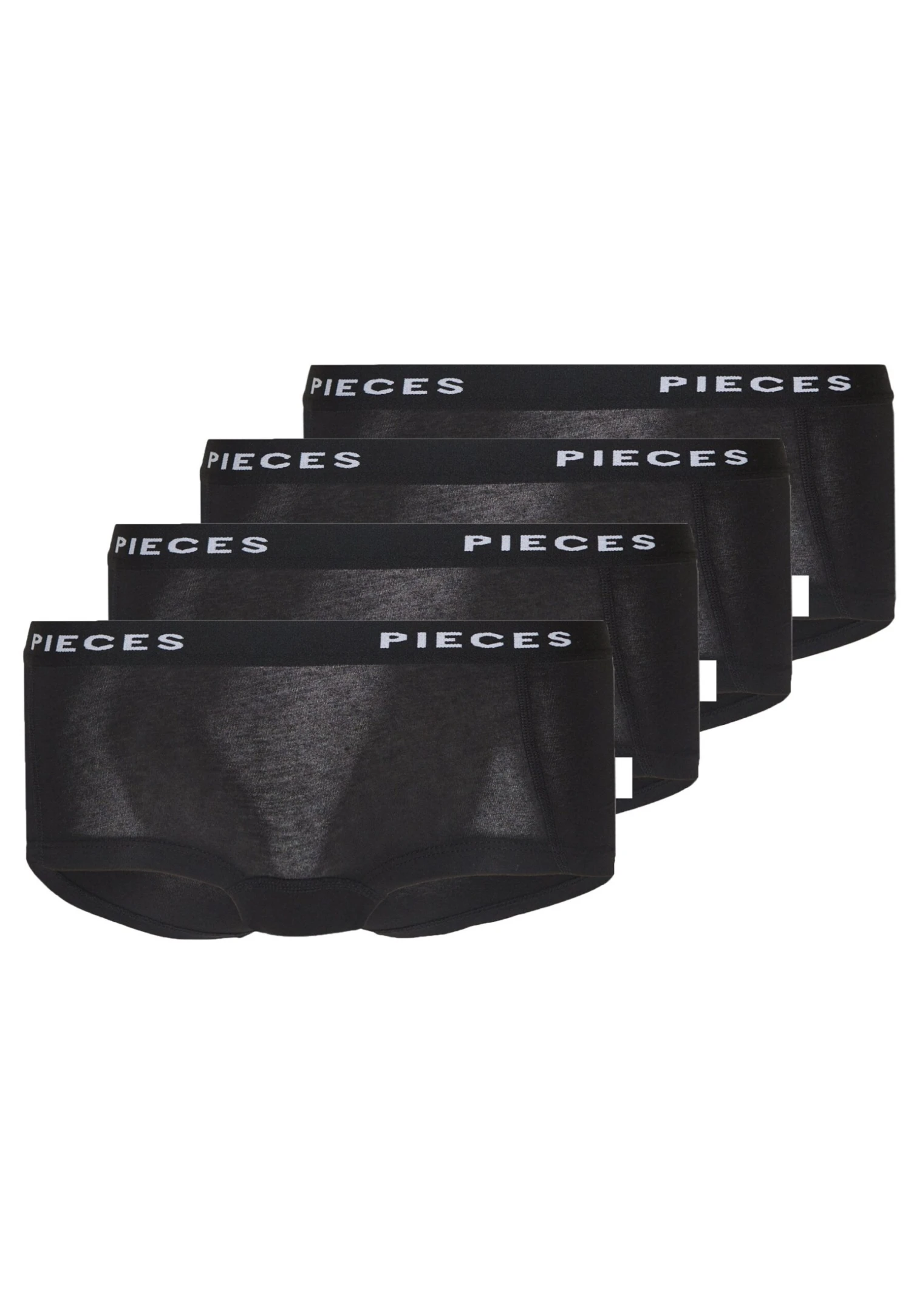 Pieces Pclogo Lady Solid 4 Pack - Onderbroeken - Black 6 Pieces Pclogo Lady Solid 4 Pack - Onderbroeken - Black - Afbeelding 4