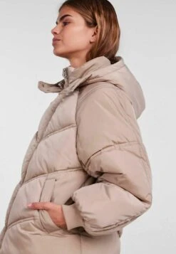 Pieces Pcnelicity - Winterjas - Silver Mink -Pieces 1b918bb120324d568e60508deeaab02b