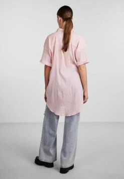 Pieces Met Korte Mouwen Longline - Overhemdblouse - Begonia Pink -Pieces 1e7d3db2d6b84e8a9e6ccfb8b53986ac