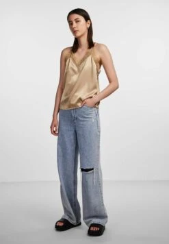 Pieces Pclua Singlet - Pyjamashirt - Beige -Pieces 1ea94a0d98934a4296bc1941829b70ab