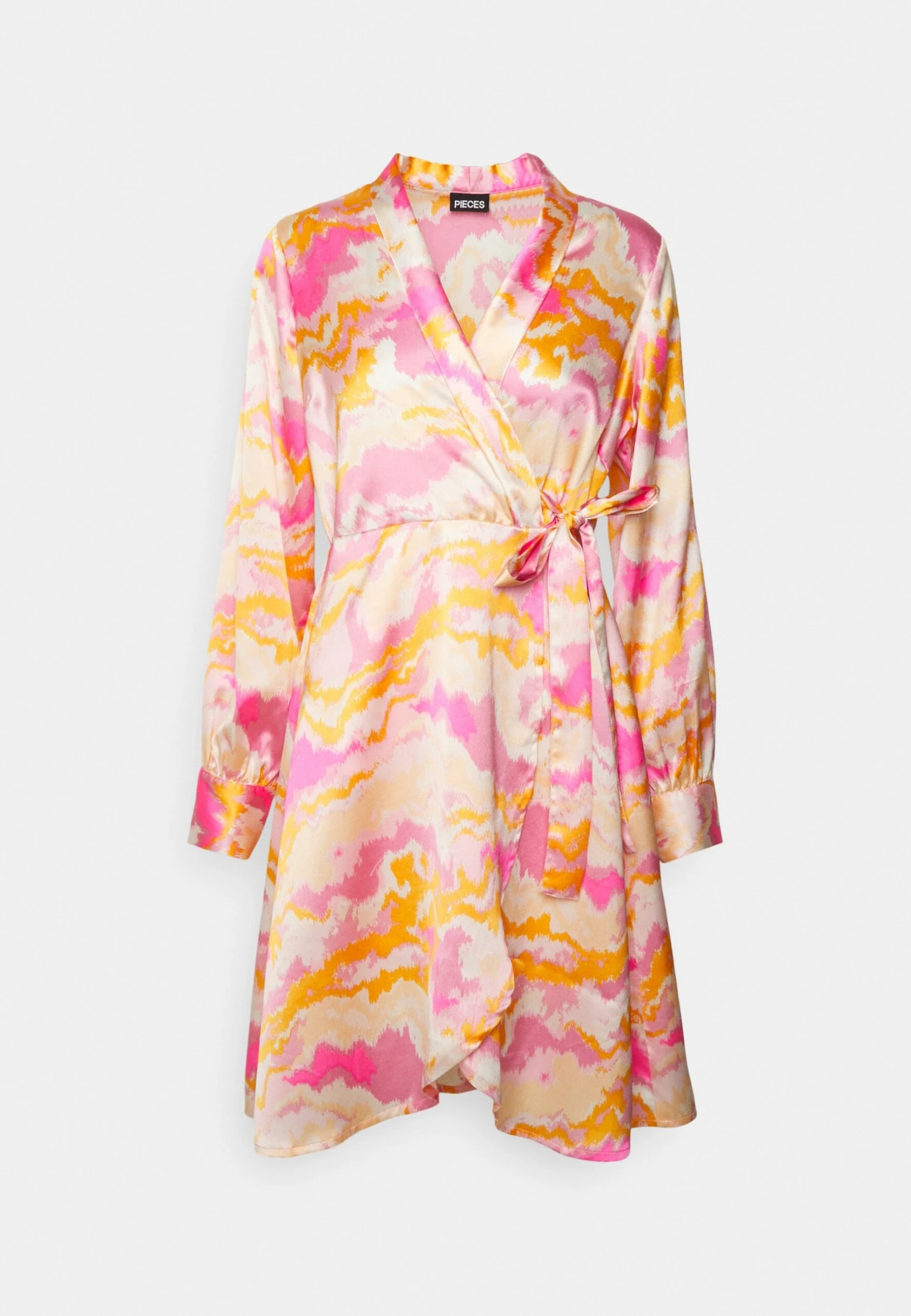 Pieces Pckerra Wrap Dress - Cocktailjurk - Pink Lady/Graphic 8 Pieces Pckerra Wrap Dress - Cocktailjurk - Pink Lady/Graphic - Afbeelding 6