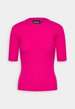 Pieces Pccrista 2/4O-NeckNoos Bc - T-Shirt Basic - Beetroot Purple -Pieces 25de365bd5c24c519681363f5b9ea05c