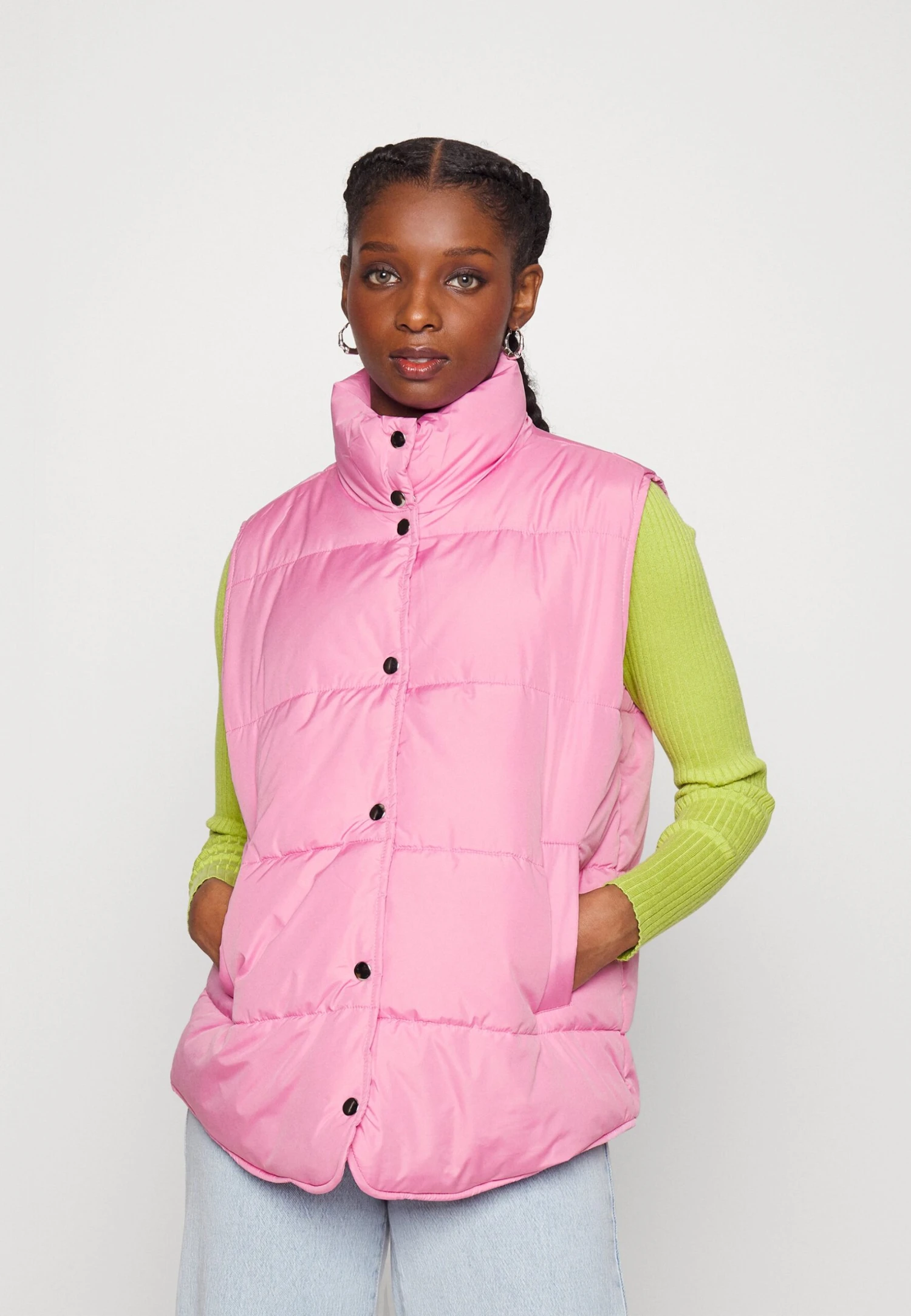 Pieces Petite Pctee Waistcoat - Bodywarmer - Begonia Pink 3 Pieces Petite Pctee Waistcoat - Bodywarmer - Begonia Pink