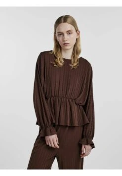 Pieces Langarm Pcsavora - Blouse - Shaved Chocolate