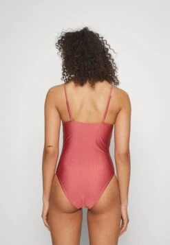 Pieces Pcbirte Shiny Swimsuit- Badpak - Marsala -Pieces 315658ba194d44ac9c19486cc39d5d77