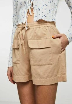 Pieces Pcleena - Shorts - Beige Mottled Beige -Pieces 357f5bfdafb448d2a63fb2cfa0ec6cb1