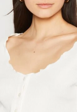 Pieces Pcnukisa Cardigan - Vest - Cloud Dancer -Pieces 37882cd16af348879d745e0ee5429e6e