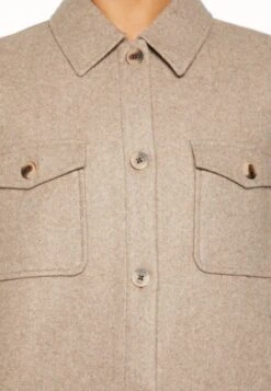 Pieces Pcjudy Shacket- Halflange Jas - Fossil -Pieces 3826f7e78585432d8ffbc01ac87415ec