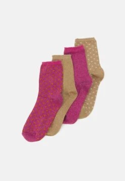 Pieces Pcsebby Glitter Long Mix 4 Pack - Sokken - Shocking Pink