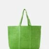 Pieces Pcloma Straw Shopper - Shopper - Poison Green -Pieces 3d5af38528434fce960c9f4ee26b8065