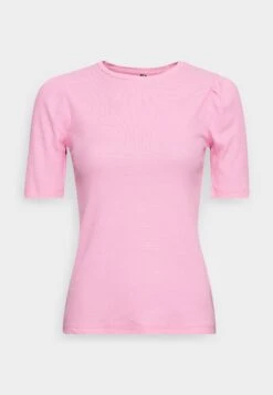 Pieces Pcruka Ss Puff Noos Bc - T-Shirt Print - Begonia Pink