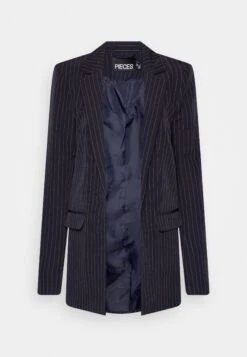 Pcbossy Loose Striped- Blazer - Sky Captain