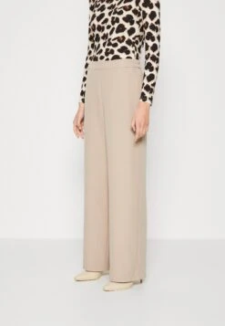 Pieces Bossy Wide Plain Pant - Broek - Silver Mink