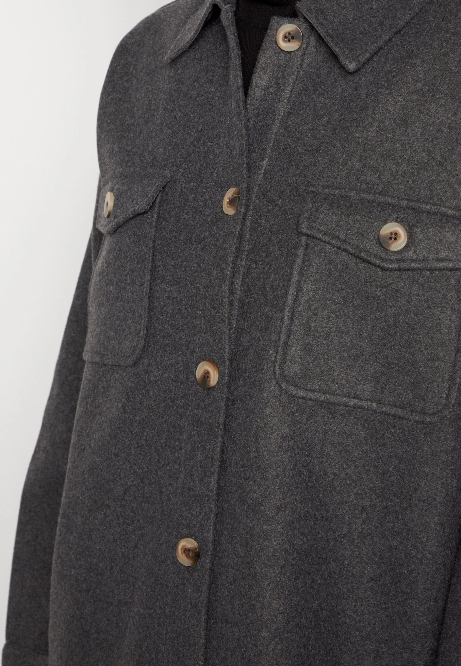 Pieces Pcjudy Shacket- Halflange Jas - Dark Grey 8 Pieces Pcjudy Shacket- Halflange Jas - Dark Grey - Afbeelding 6