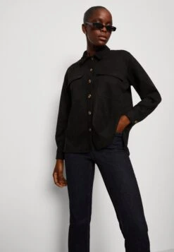 Pieces Pctimone Shirt Jacket - Lichte Jas - Black -Pieces 49298c69daf847bf928fb4e057006fbe