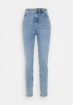 Straight Leg Jeans - Light Blue Denim