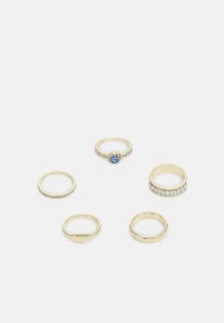 Pieces Pcdunna 5 Pack - Ring - Gold-Coloured