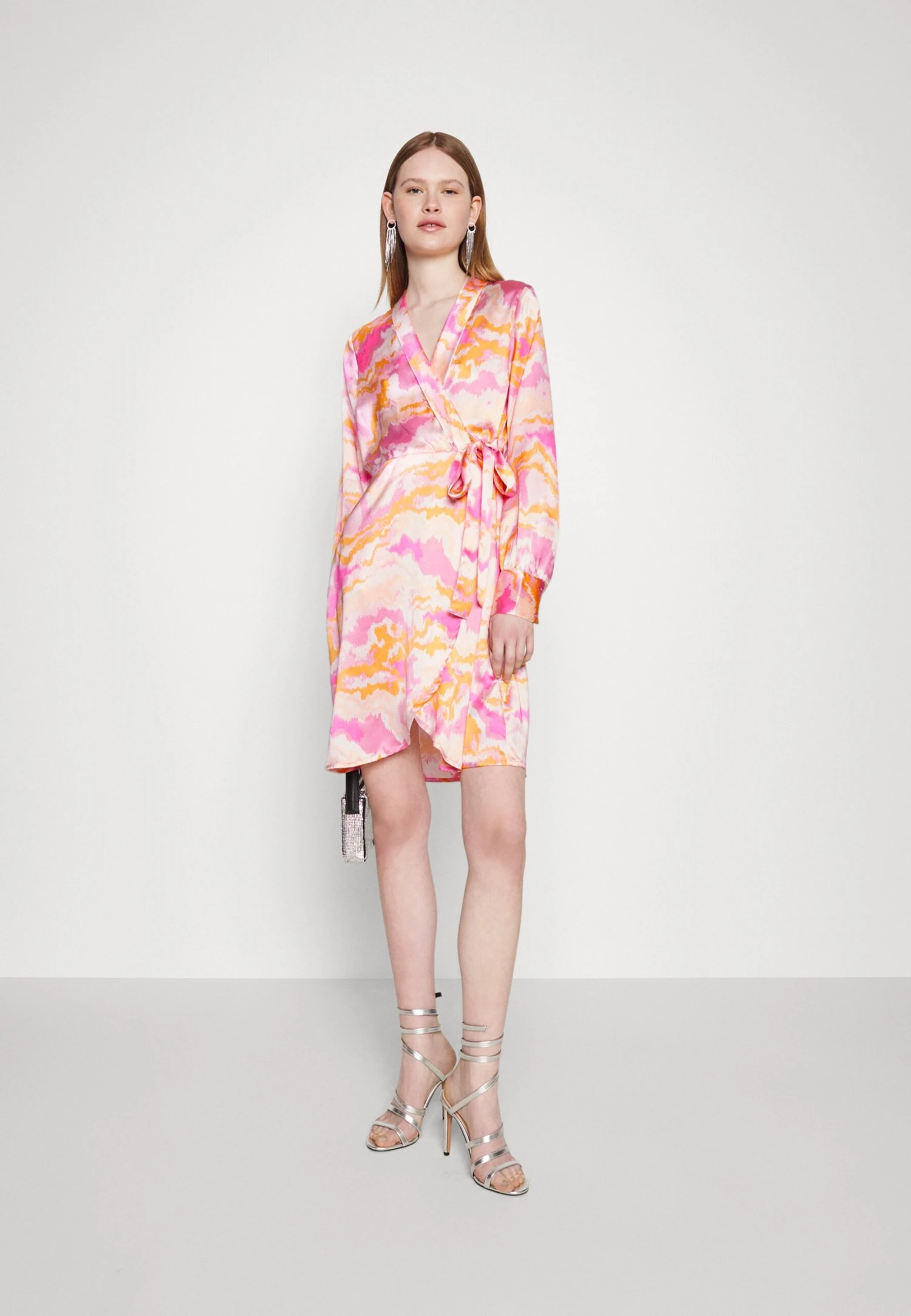Pieces Pckerra Wrap Dress - Cocktailjurk - Pink Lady/Graphic 4 Pieces Pckerra Wrap Dress - Cocktailjurk - Pink Lady/Graphic - Afbeelding 2