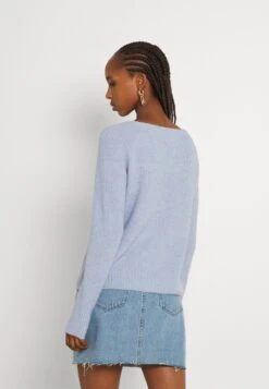 Pieces Pcellen V-Neck- Trui - Blue -Pieces 4dc314f6c8d04174a7eb9a0278da437b