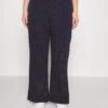 Pcbossy Wide Striped Pants - Broek - Sky Captain/Pinstripe