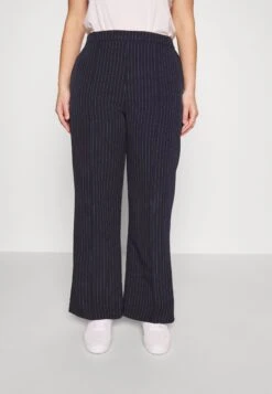 Pcbossy Wide Striped Pants - Broek - Sky Captain/Pinstripe