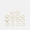 Pieces Pcjolene 14 Pack - Ring - Gold-Coloured/Multi-Coloured