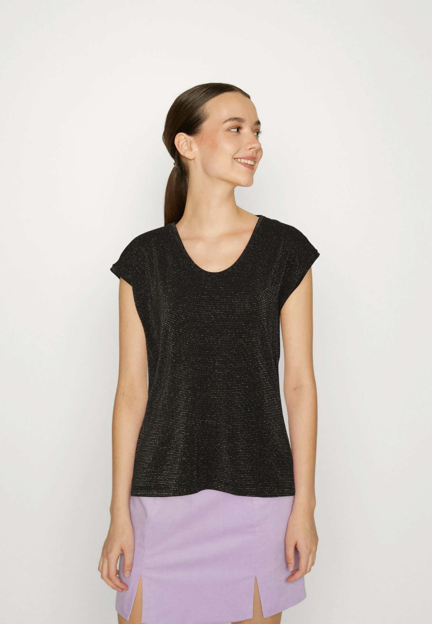 Pieces Pcbillo Stripes Noos - T-Shirt Print - Black/Multi 3 Pieces Pcbillo Stripes Noos - T-Shirt Print - Black/Multi