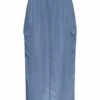 Pieces Middellange- A-Lijn Rok - Medium Blue Denim -Pieces 50e3c2da2c604316abedc290014d6bab