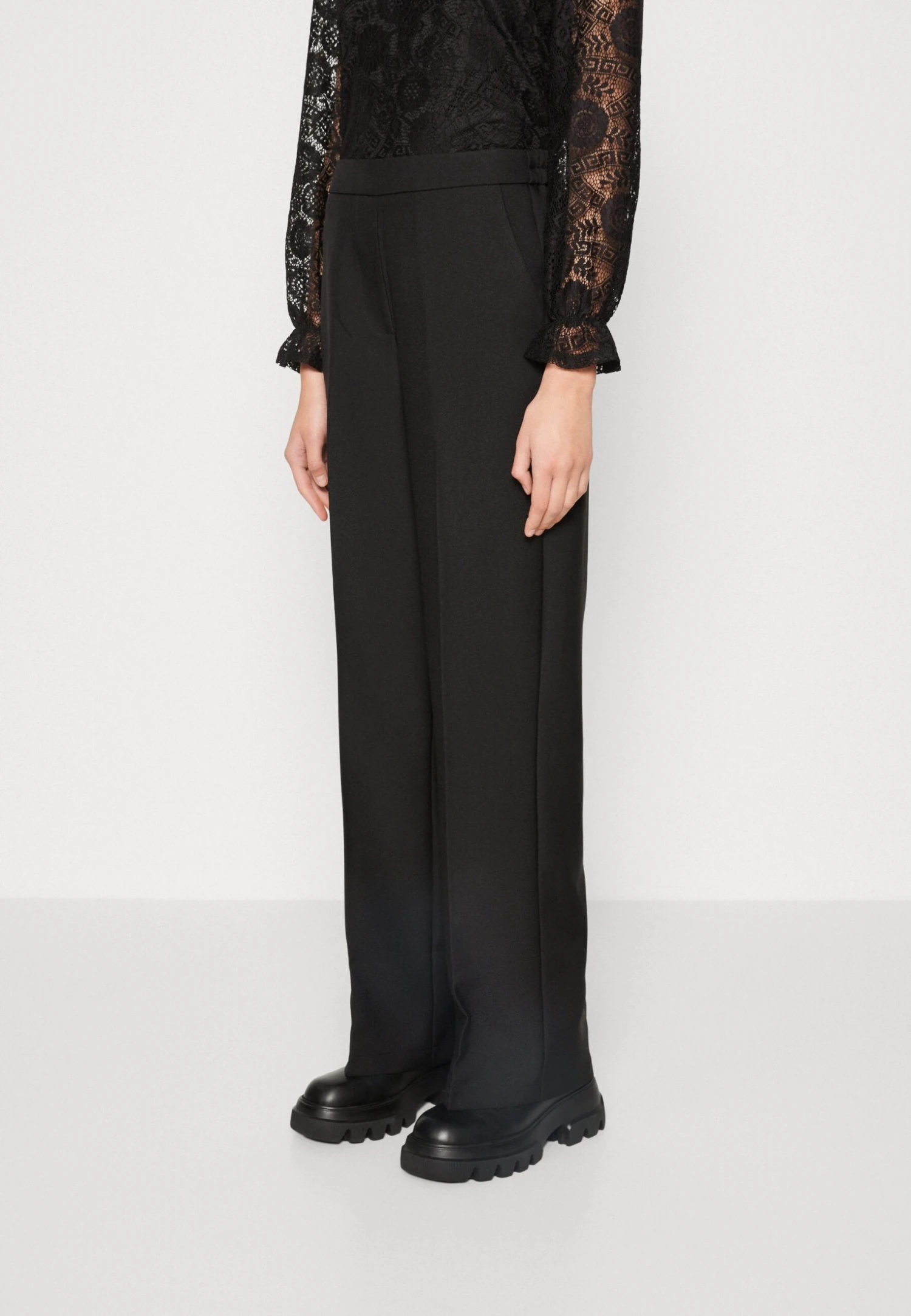 Pieces Pcneva Wide Pants- Broek - Black 3 Pieces Pcneva Wide Pants- Broek - Black