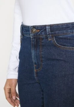 Pieces Petite Pcpeggy Slit - Jeans Skinny Fit - Dark Blue Denim -Pieces 550dec4af30a433794ed8d0f4cbeebb4