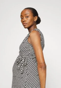 Pieces Maternity Pmbina Midi Wrap Dress- Jerseyjurk - Cloud Dancer/Graphic -Pieces 57926ac76281482c9c150c867b4cf733