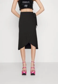 Pieces Pcluna Wrap Skirt - Wikkelrok - Black