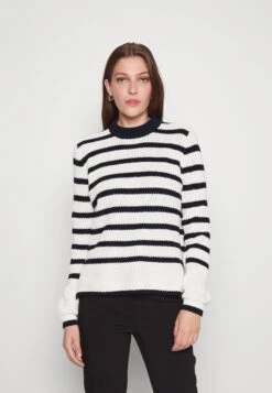 Pctrista O Neck - Trui - Sky Captain/Cloud Dancer