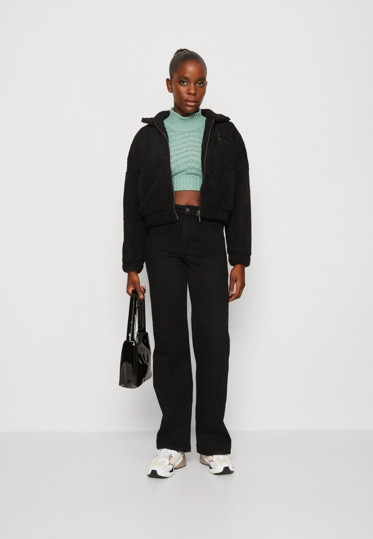 Pieces Pcpeggy Wide Pant - Straight Leg Jeans - Black 4 Pieces Pcpeggy Wide Pant - Straight Leg Jeans - Black - Afbeelding 2