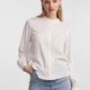Pieces Langarm - Overhemdblouse - Cloud Dancer -Pieces 623dd6fe54a54df394f3b3db04109095
